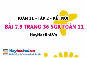 Bài 7.9 trang 36 Toán 11 tập 2 Kết nối tri thức